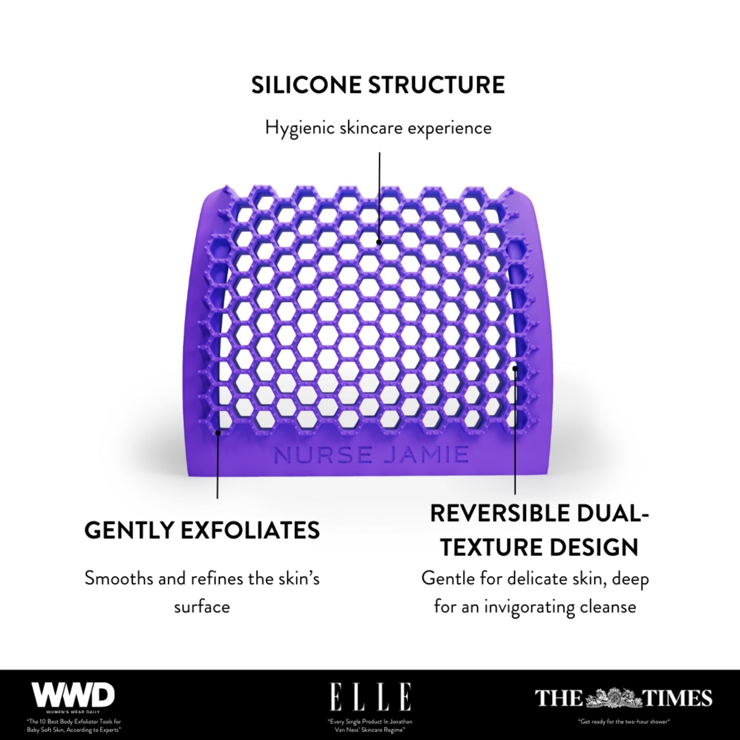 Nurse Jamie Exfoliband Silicone Loofah – Dual-Texture Exfoliating & Cleansing Tool for Smooth, Refreshed Skin