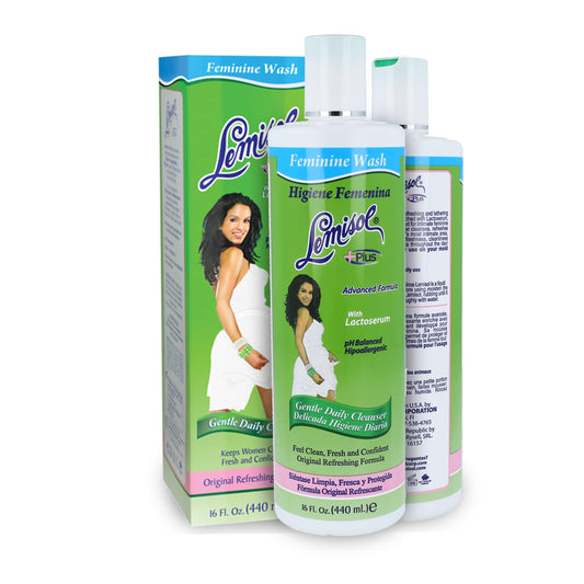 Lemisol Feminine Wash, Gentle Daily Cleanser with Lactoserum, Helps you Keep pH Balanced, Hypoallergenic, Keeps Women Clean, Fresh and Confident, Original Formula, 16 Fl Oz,