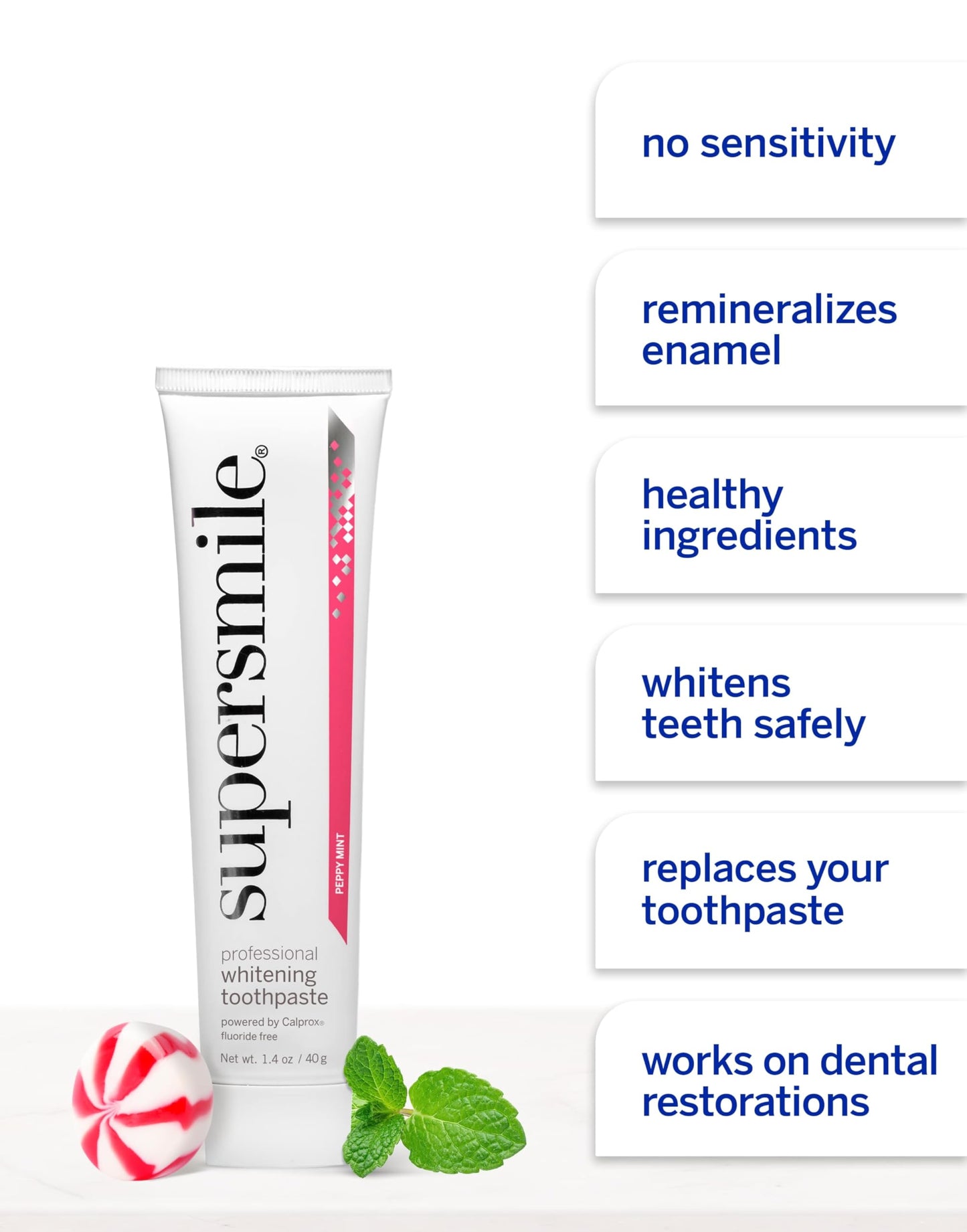 Supersmile Fluoride-Free Whitening System Gift Set with Travel Bag – 2 Calprox® Toothpastes, Accelerators & New Generation Toothbrushes – No Sensitivity, Whitens Up to 6 Shades & Strengthens Enamel