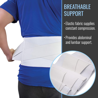 DMI Universal Elastic Back Support Brace with Crisscross Design for Extra Support, Elastic Construction Provides Consistent Compression, FSA & HSA Eligible, Adjustable from 24″ - 46″