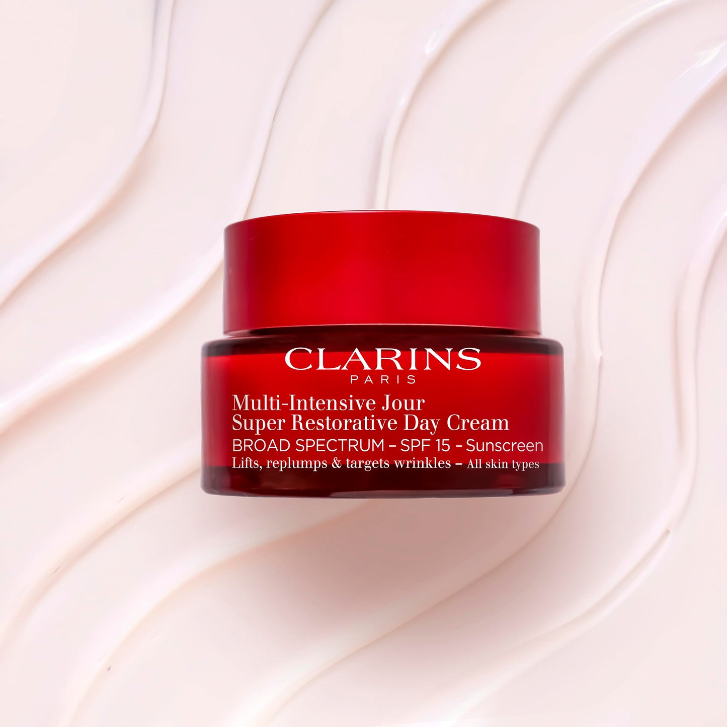 Clarins Super Restorative Day Cream, Broad Spectrum SPF 15 Sunscreen | Anti-Aging Moisturizer For Mature Skin Weakened By Hormonal Changes | Replenishes, Illuminates & Densifies Skin|Targets Wrinkles