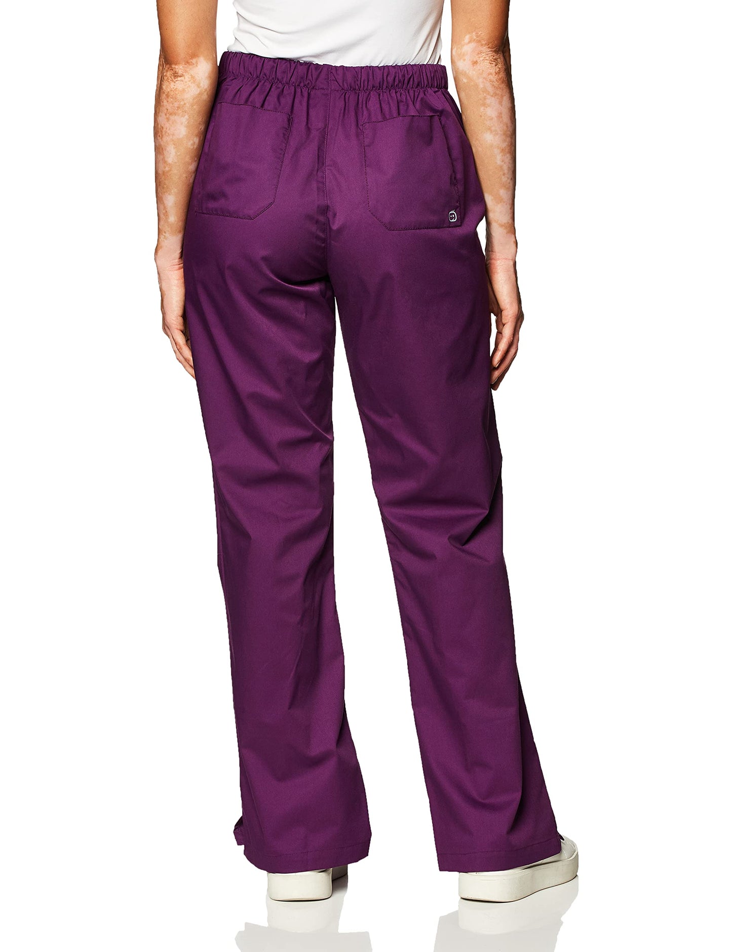 WonderWink Women's Wonderwork Flare Leg Scrub Pant, Eggplant, Medium
