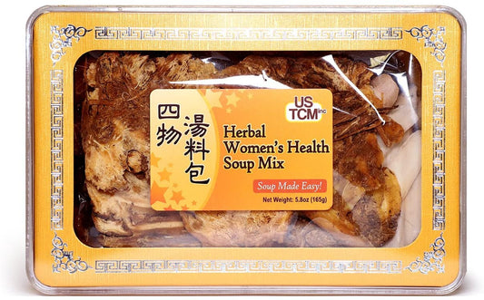 USTCM Herbal Women’s Health Soup Mix Soup Base Four Substance Decoction Si Wu Tang 四物湯料包 Soup Made Easy 3-4 Servings 5.8oz