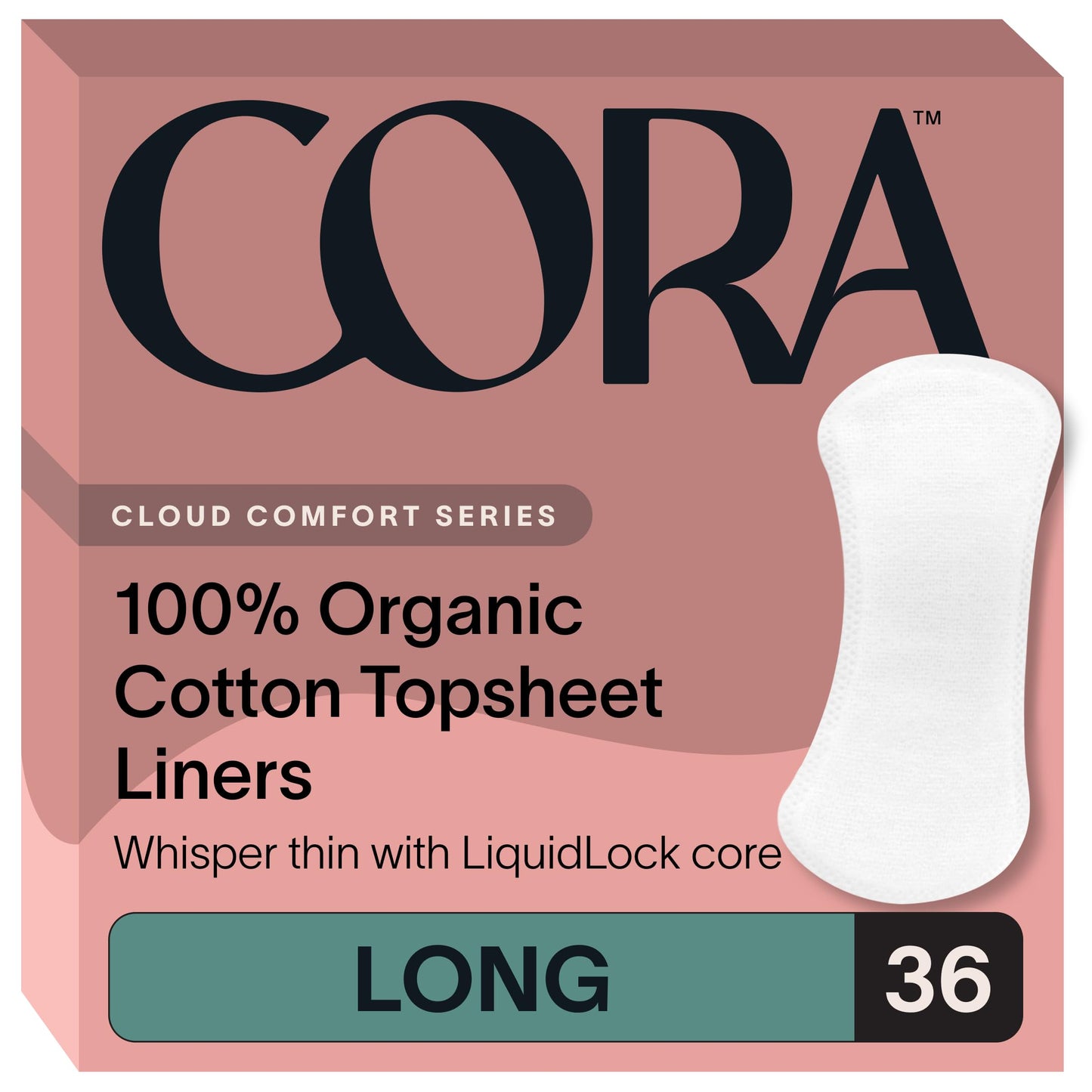 Cora Organic Cotton Feminine Care Bundle | 236 Micro Thin Daily Panty Liners and 36 Long Period Liners | Organic Topsheet | Quick Absorbency Leak Protection | Unscented