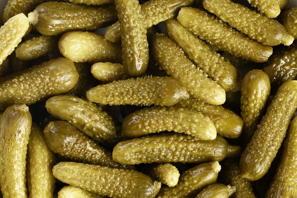 Sanniti Cornichons | Imported from Spain | Perfect for Charcuterie Boards, in a Salad, or as a Snack | Packed in Vinegar and Salt Brine, 12.3 oz (12.3 oz, 1, Count)