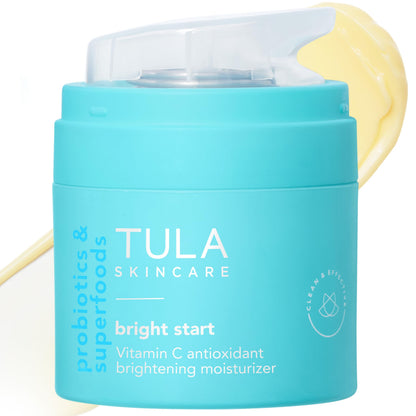 TULA Skin Care Bright Start Vitamin C Antioxidant Brightening Moisturizer - Lightweight Gel Cream, Brightens, Hydrates & provides Antioxidant Protection, 1.7 oz.