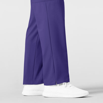 Men's Flat Front Cargo Scrub Pant, Grape, 3XL TAL