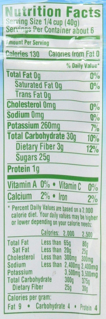 Dole California Chopped Dates, Dried Fruit, Gluten Free Snack, 8 Oz Bag