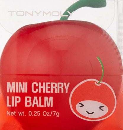 TONYMOLY Cherry Tinted Lip Balm 9g, Mini Berry Moisturizing Treatment with Shea Butter & Fruit Extracts, Korean Lip Care for Dry Lips, Travel Size Hydrating Formula