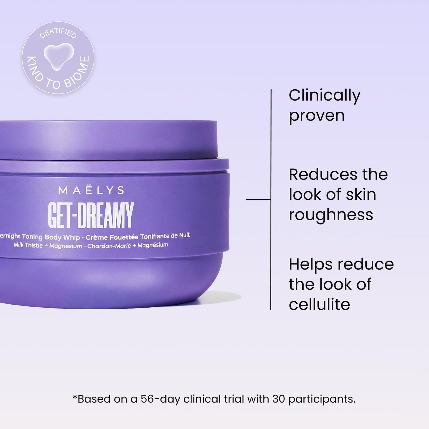 MAËLYS GET-DREAMY Overnight Toning Whip - Cellulite Cream & Skin Tightening Support with Milk Thistle + Uva-Ursi - Moisturizing Body Cream in a Whipped Texture (6.8 Fl Oz)