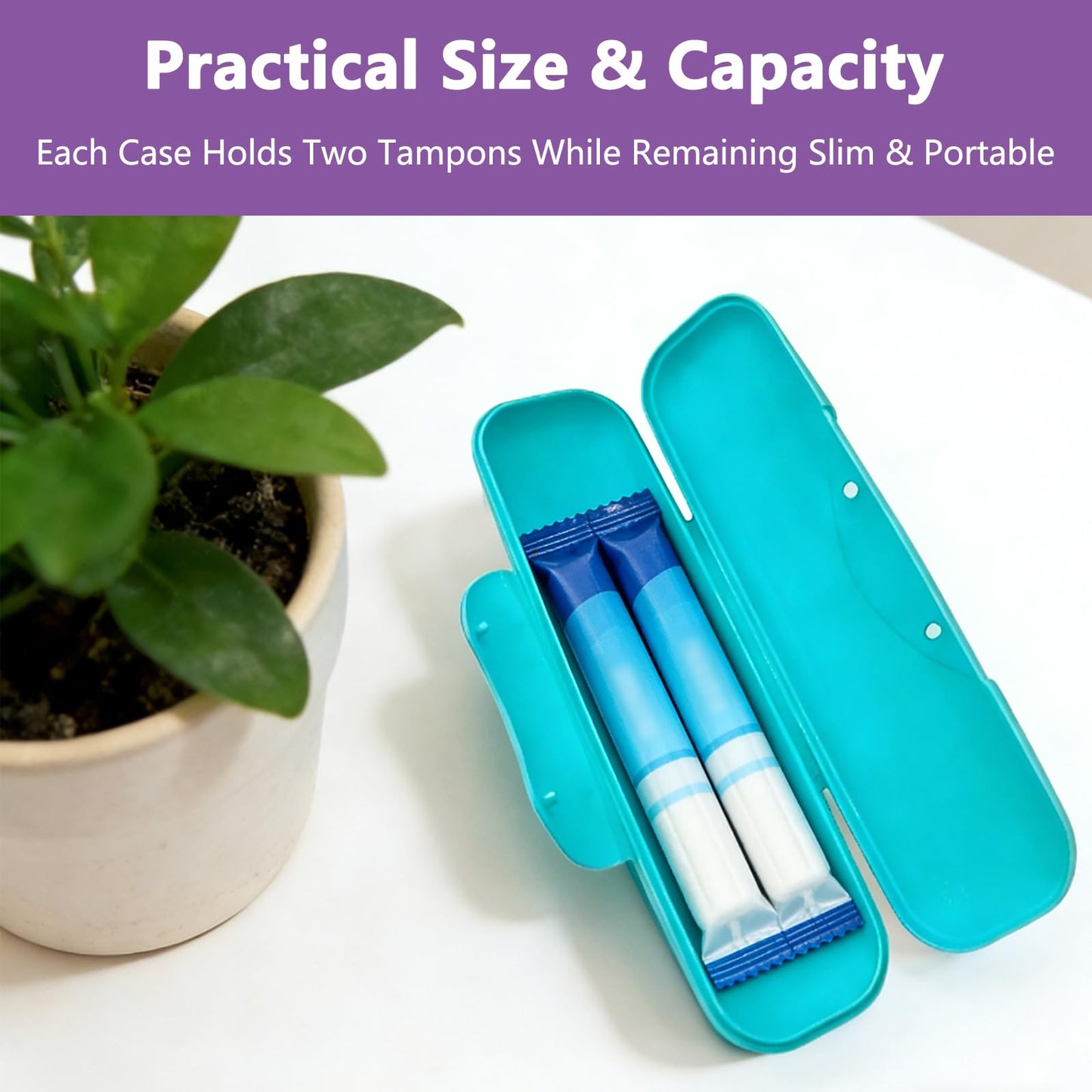 2Pcs Tampon Holder for Purse Small Storage Case and Organizer Bag Portable Feminine Product Bags, Compact Period Bag for Women Discreet Small Pouch that Fits Easily in Any Purse or Pocket