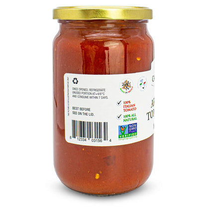 CAMPO D'ORO - Italian Puttanesca Tomato Sauce, 24 oz, Italian Homemade style Pasta Sauce, Spaghetti Sauce from Italy.
