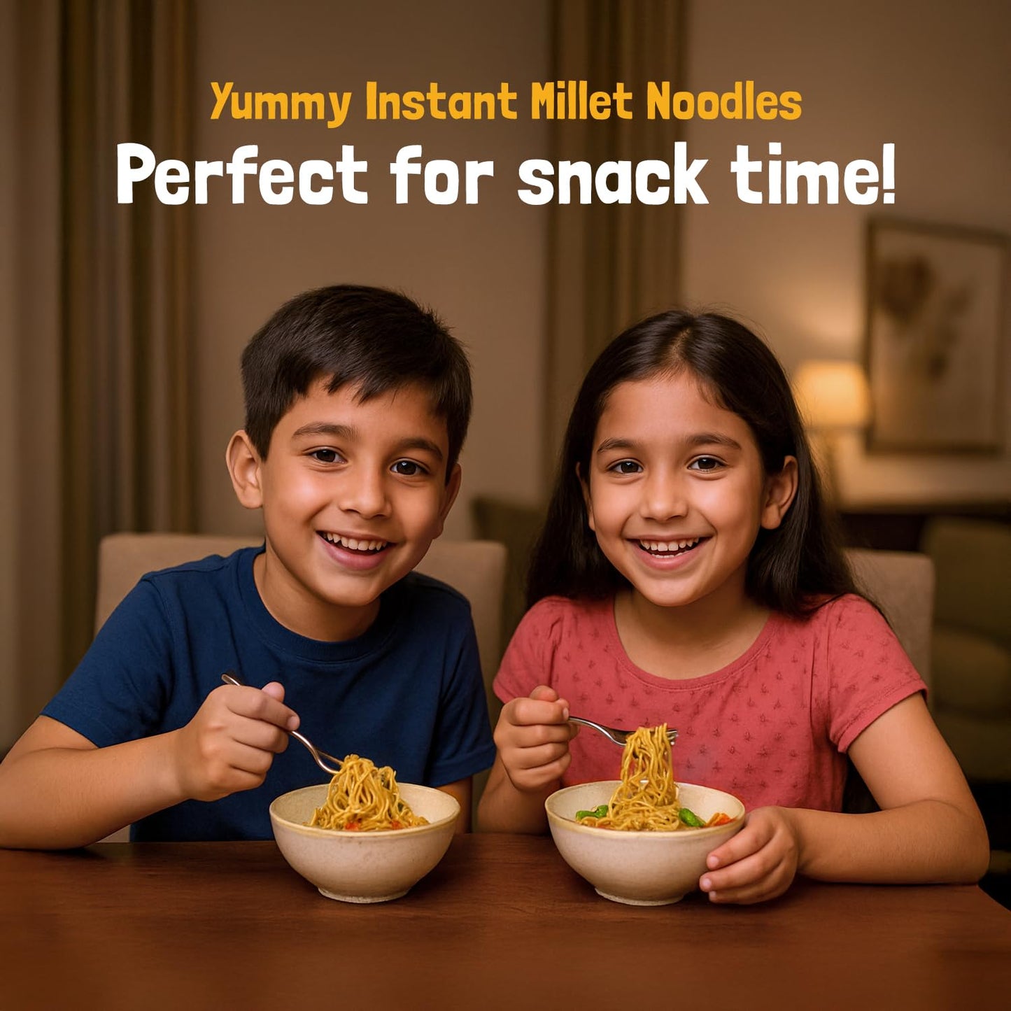 Slurrp Farm Millet Noodles – Magic Masala | No Maida, Not Fried | Healthy Kids Snack with Foxtail & Little Millet | Tasty & Wholesome Meal | 1.94 Oz (Pack of 6)