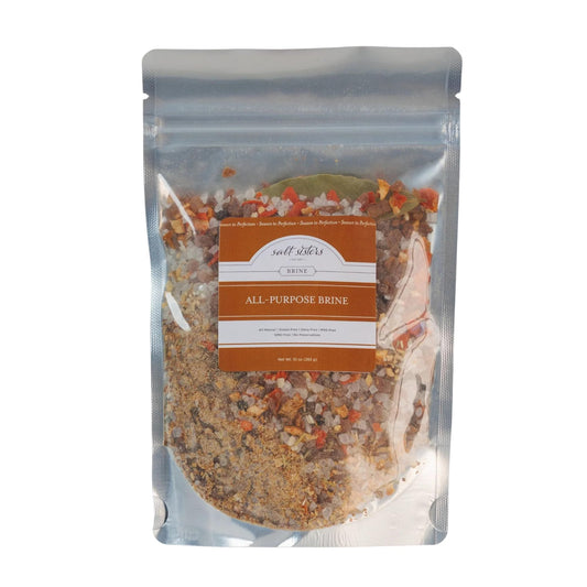 s.a.l.t. sisters All Purpose Brine | All-Natural, Gluten Free, Non-GMO | Flavor Up to 18 lb of Turkey, Chicken, or Pork | Resealable Pouch, Roasting Bag Sold Separately | 10 oz.