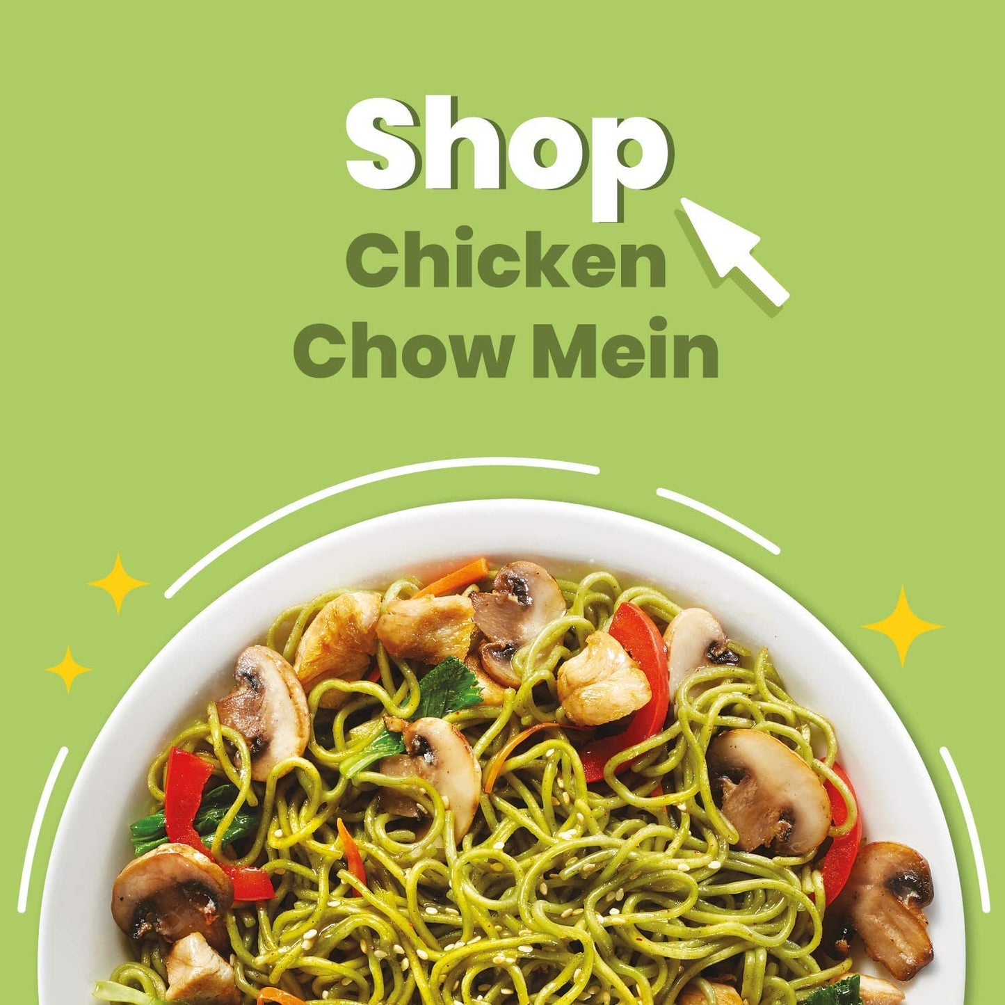 Lemonilo Ramen Healthy Instant Ramen Oven Baked Noodles with Spinach and Leek, Made with All-Natural Ingredients, Quick Meal Kit, Chick'n Chow Mein, Single Pack