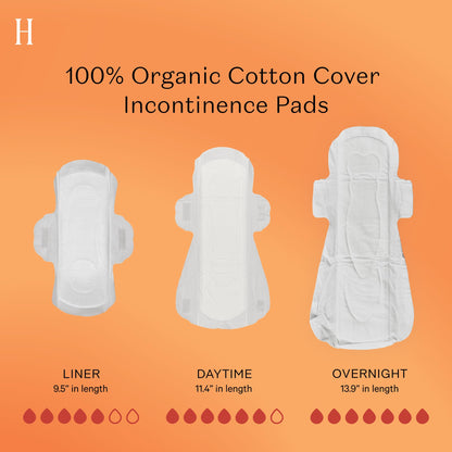 The Honey Pot Company - Incontinence Pads for Women - 80ct - Non-Herbal Panty Liners - Bladder Leak Control - Organic Cotton Cover & Ultra-Absorbent Pulp Core - Feminine Care