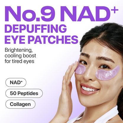 numbuzin No.9 Eye Patches, NAD+ Collagen Gel Eye Masks with Peptides, Caffeine & Niacinamide, Cooling Under Eye Patches for Puffy Eyes & Eyebags, Stocking Stuffers, 5 Pairs (10 Patches)