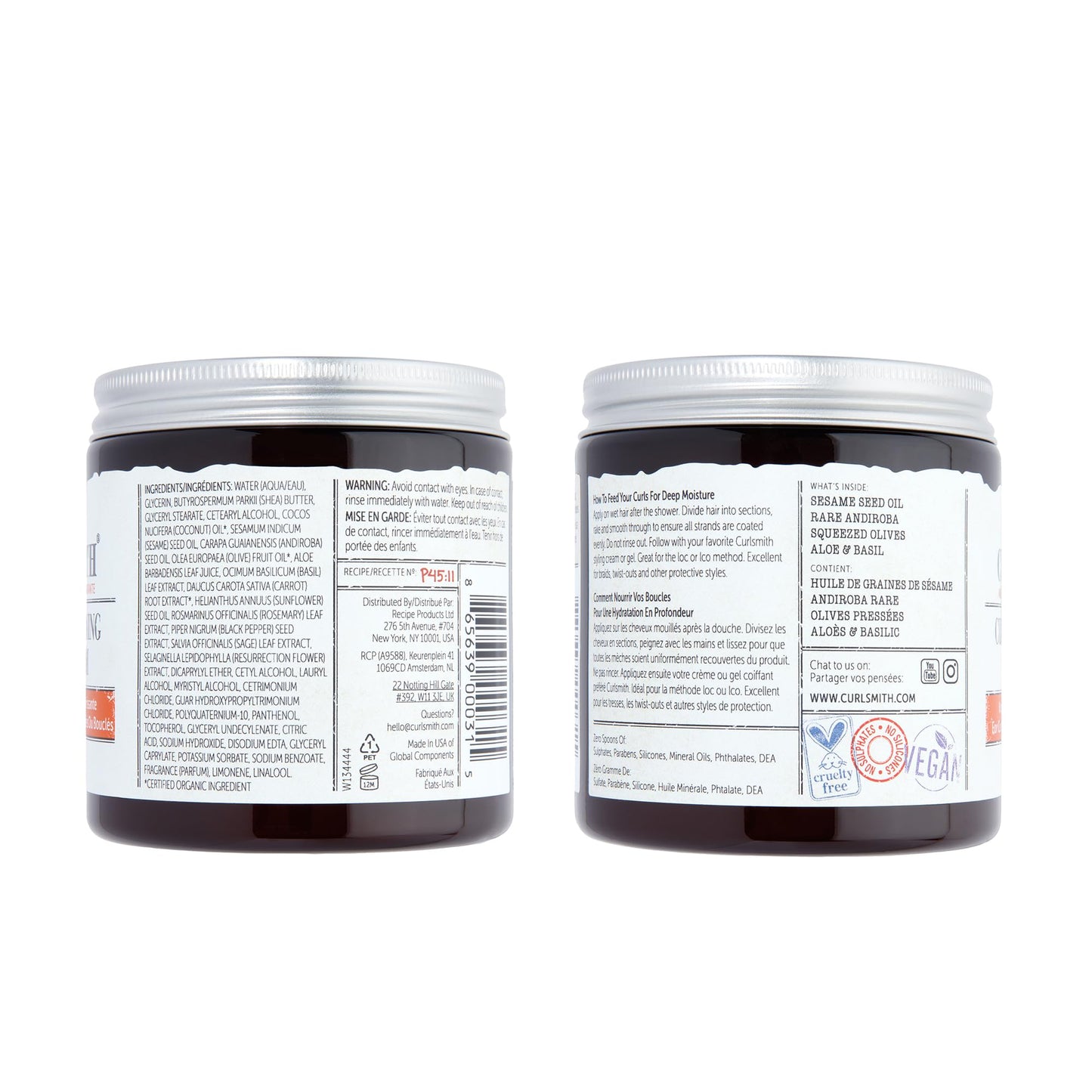 CURLSMITH Curl Conditioning Oil-in-Cream, Leave In for Thick Curly Hair, Deep Moisture Curl Conditioner, For All Types, Vegan & Cruelty-free