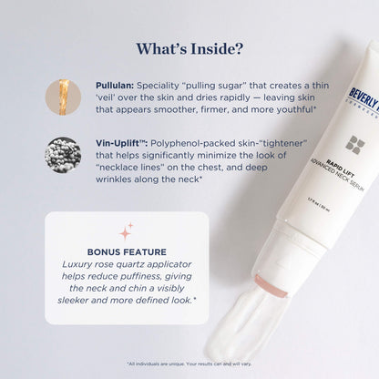 Beverly Hills MD Rapid-Lift Advanced Neck Serum- Reduce Wrinkles & Tone Skin- Anti-Aging Formula for Lifting and Smoothing Sagging Skin on Neck, Chin, & Chest w/Polyphenols (Old Formula)