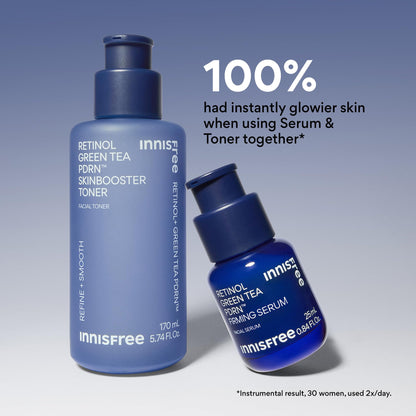 innisfree Retinol Green Tea PDRN Toner for Glass Skin, Fine Lines, and Smooth Skin, Inspired by Korean PDRN Treatment