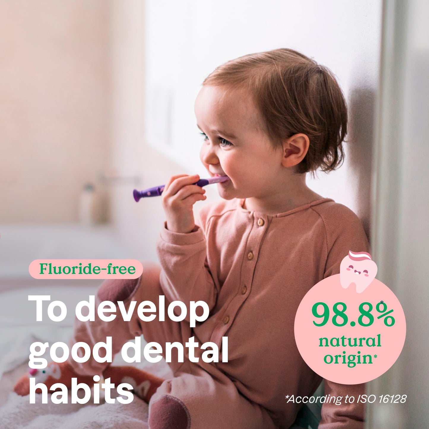 Attitude Baby and Child Fluoride-Free Training Toothpaste, Naturally Derived Ingredients, Vegan, EWG Verified, Strawberry, 2.6 Oz