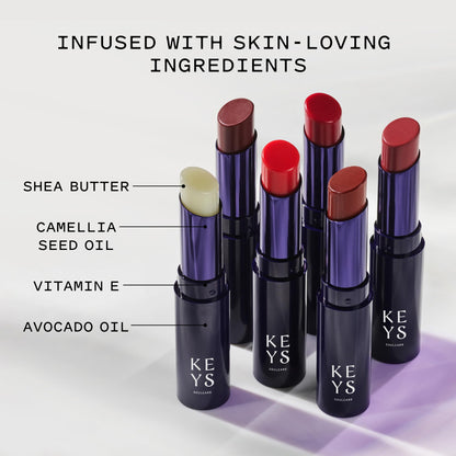 Keys Soulcare Comforting Tinted Lip Balm, Moisturizes, Smooths & Softens Dry Lips with Shea Butter, Buildable Sheer Color, Long-Lasting, Vanilla Scent