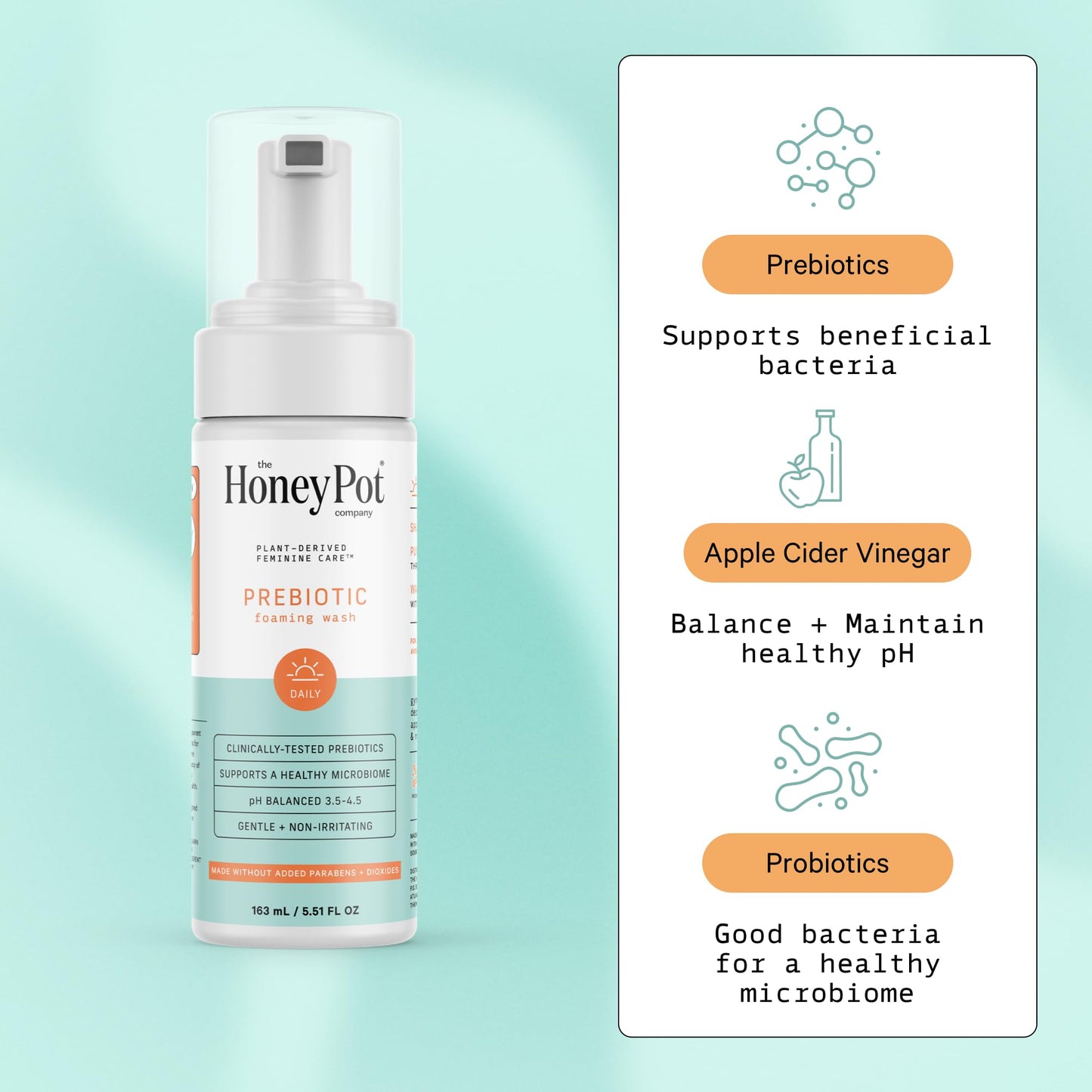 The Honey Pot Company - Normal & Prebiotic Feminine Wash Bundle - Herbal Infused Natural Hygiene Wash for Sensitive Skin Types - PH Balanced Plant Based Feminine Products - Free from Parabens