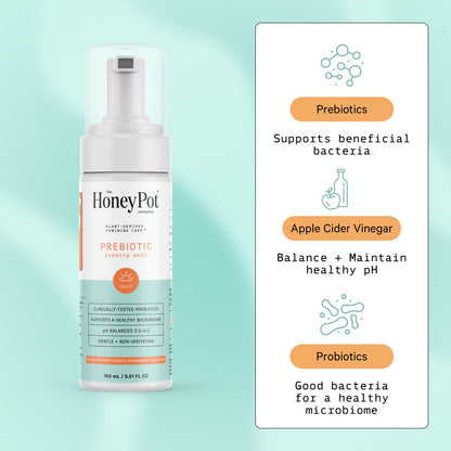 The Honey Pot Company - Normal & Prebiotic Feminine Wash Bundle - Herbal Infused Natural Hygiene Wash for Sensitive Skin Types - PH Balanced Plant Based Feminine Products - Free from Parabens