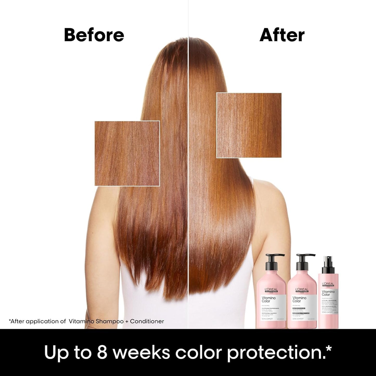 L'Oreal Professionnel Paris Vitamino Color Shampoo - Protects & Preserves Hair Color, Prevents Damage, Adds Vibrancy & Enhances Shine