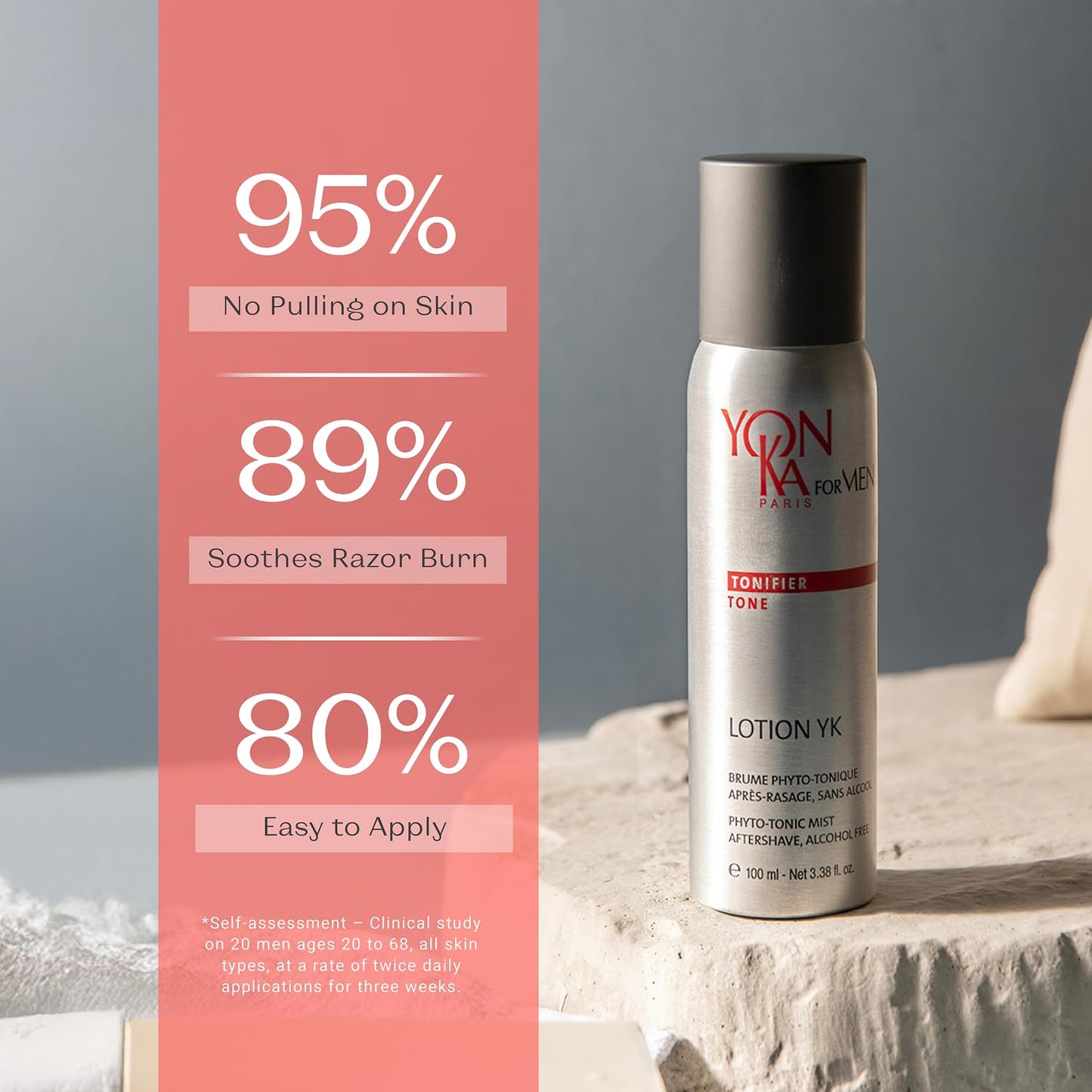 Yonka Men's Lotion Phyto-Tonic | Alcohol-Free Aftershave Spray & Soothing Toner | Revitalizing Daily Care for All Skin Types | 3.38 fl oz