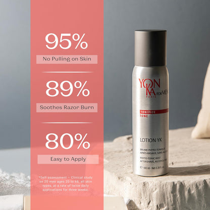 Yonka Men's Lotion Phyto-Tonic | Alcohol-Free Aftershave Spray & Soothing Toner | Revitalizing Daily Care for All Skin Types | 3.38 fl oz