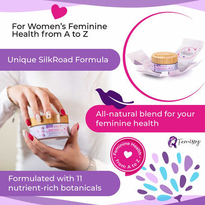 Vulva Balm (Rose & Mint, 2oz + 0.5oz) – All-in-One Organic Vaginal Moisturizer Cream with 11 Botanicals – Natural, Travel-size Vaginal Itch Cream – Hydrates & Soothes Redness, Dryness & Irritation