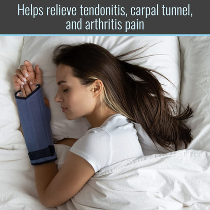 Heelbo Night Wrist Support Brace for Carpal Tunnel, Arthritis Pain, Tendonitis, Beaded Cushion Support, Fits Right & Left Hand, Adjustable, Unisex, Fits Most, Made for Sleep (Pack of 1)