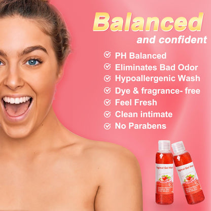 Feminine Wash & Yoni Oil & Yoni Soap Set for Women, Yoni Wash for Ph Balance Remove Odor Moisturizing, 1 Fl.Oz Essential Oil & 5.07 Fl.Oz Strawberry Body Wash 5.29 Oz Yoni Soap Bar