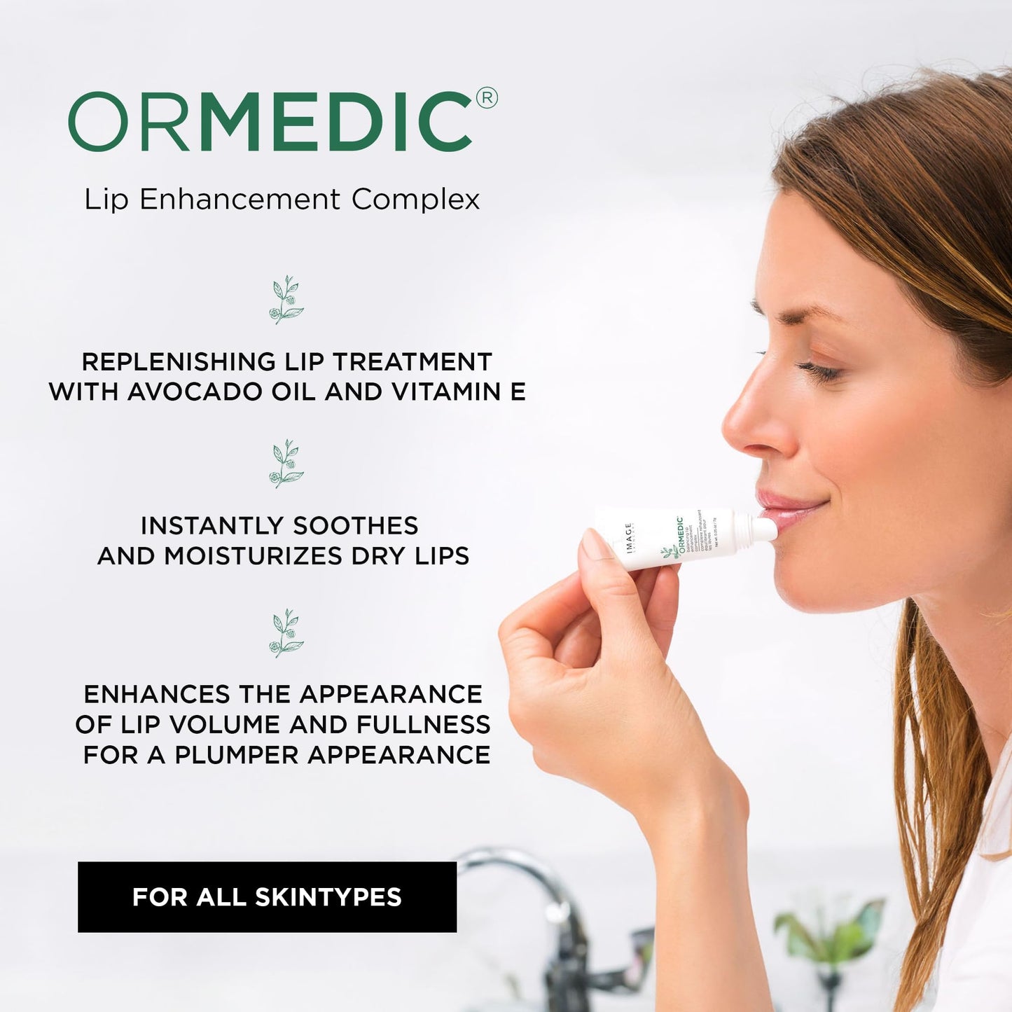 IMAGE Skincare, Ormedic pH Balancing Lip Enhancement Complex, with Avocado Oil & Vitamin E for Deep Hydration, Clear & Seer Pink, Set of 2