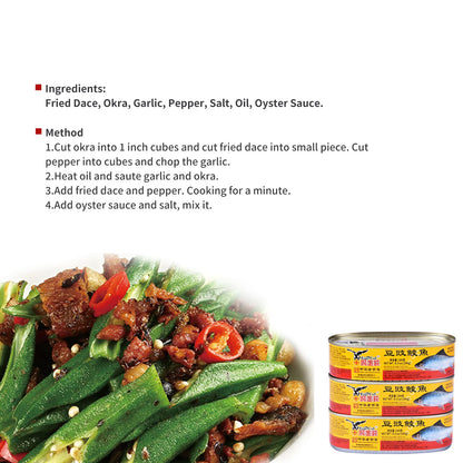 Eagle-Coin 6 Pack Dace (Fried & Whole) w/Salted Black Bean in Oil 6.5 oz