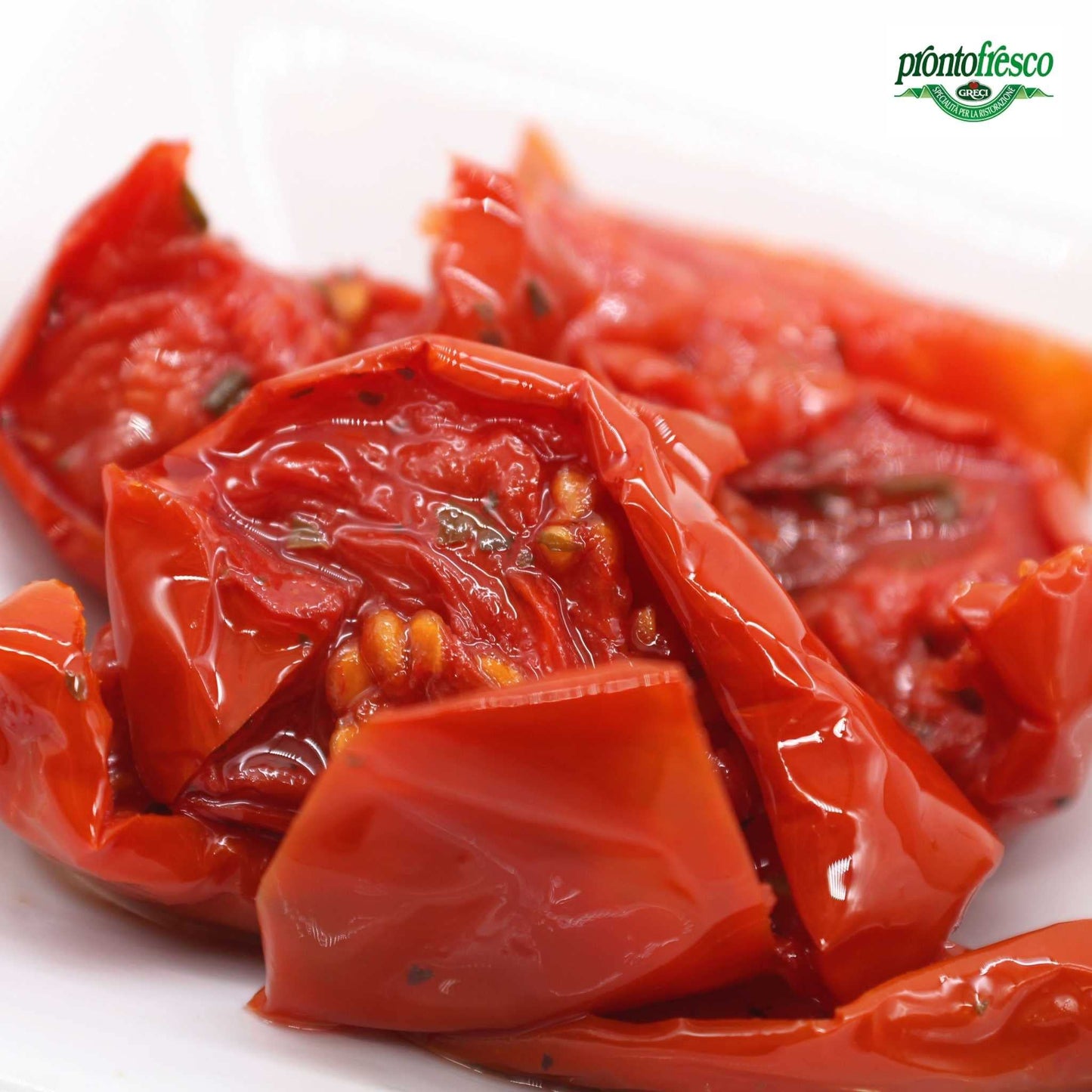 G Greci Semi-Dried Tomatoes in Oil – Authentic Italian Soft Sun-Dried, Oven-Roasted and Preserved in Sunflower Oil, 27.5 oz (780 g), Gourmet Pronto Fresco Line, Product of Italy