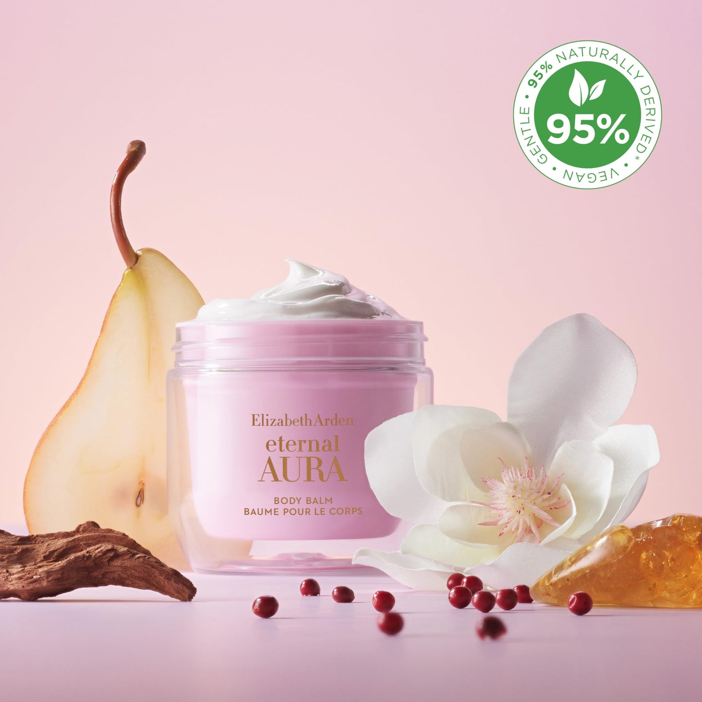 Elizabeth Arden Eternal Aura Body Balm, Moisturizer for Dry Skin with Shea Butter, Cocoa Butter, and Sweet Almond Oil, Skin Firming Hydrating Body Cream 125 ml, 4.2 fl oz