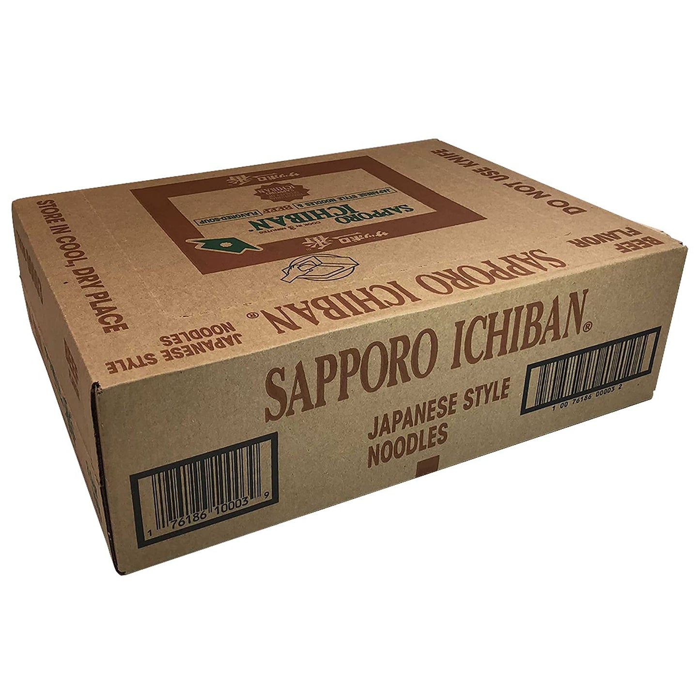Ramen Noodles, Beef Flavor, No. 1 Tasting Japanese Instant Noodles (3.5 Oz. x 24 packs) | 24 Pack Case