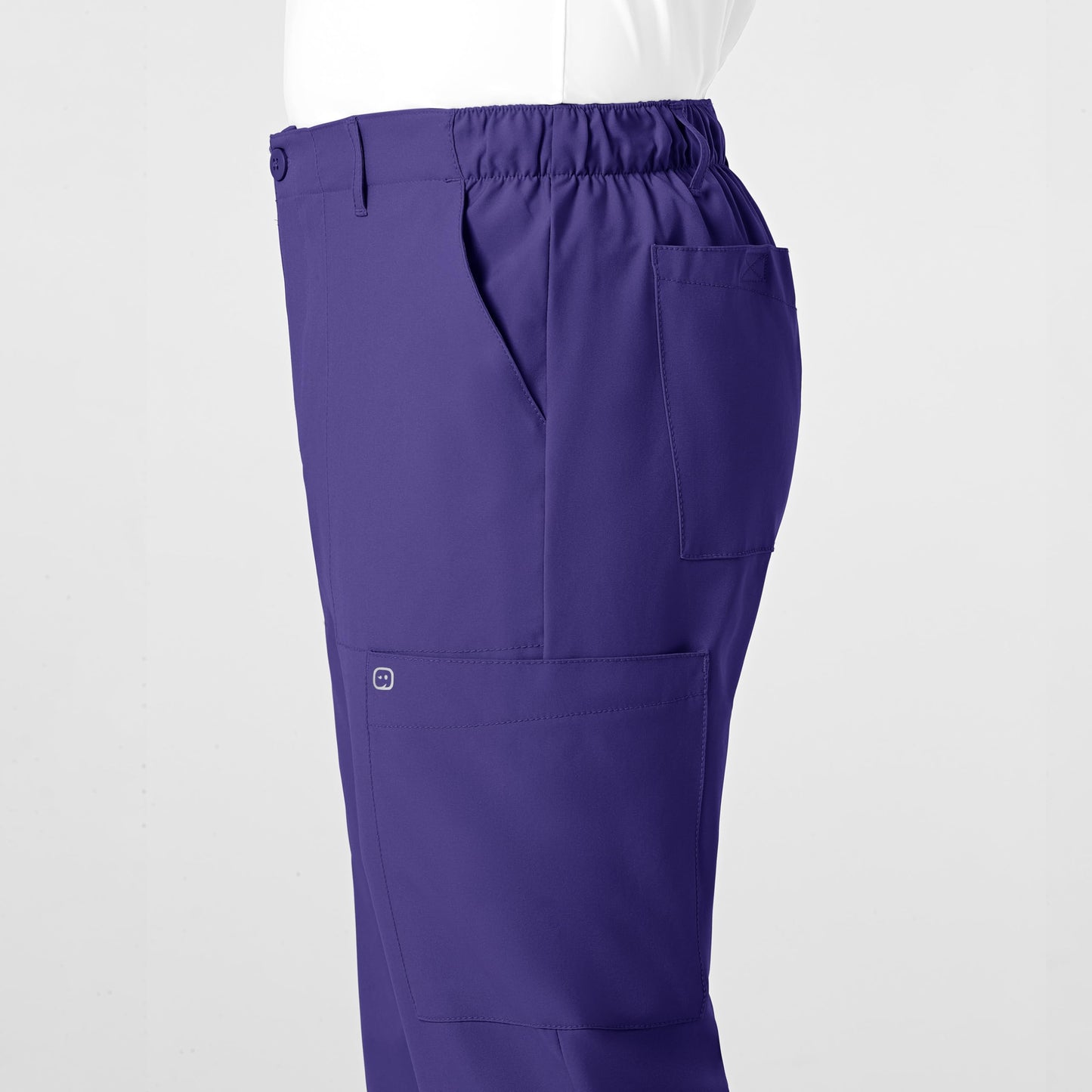 Men's Flat Front Cargo Scrub Pant, Grape, 3XL TAL