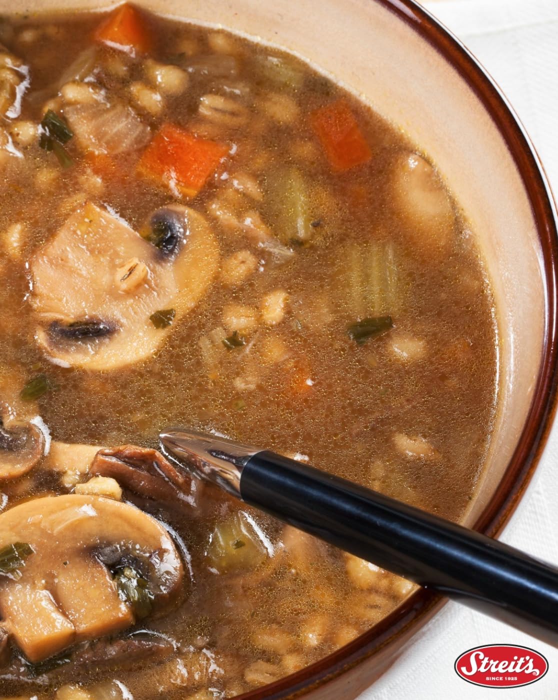 Streit's Mushroom Barley Soup - Muriel's Soup Mix, Hearty Mushroom Soup, Kosher Certified, No MSG or Hydrogenated Oils, Just Add Water, Vegan, Family Owned (6oz, Pack of 3)