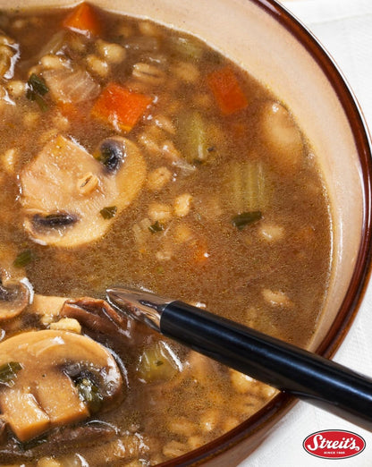 Streit's Mushroom Barley Soup - Muriel's Soup Mix, Hearty Mushroom Soup, Kosher Certified, No MSG or Hydrogenated Oils, Just Add Water, Vegan, Family Owned (6oz, Pack of 3)