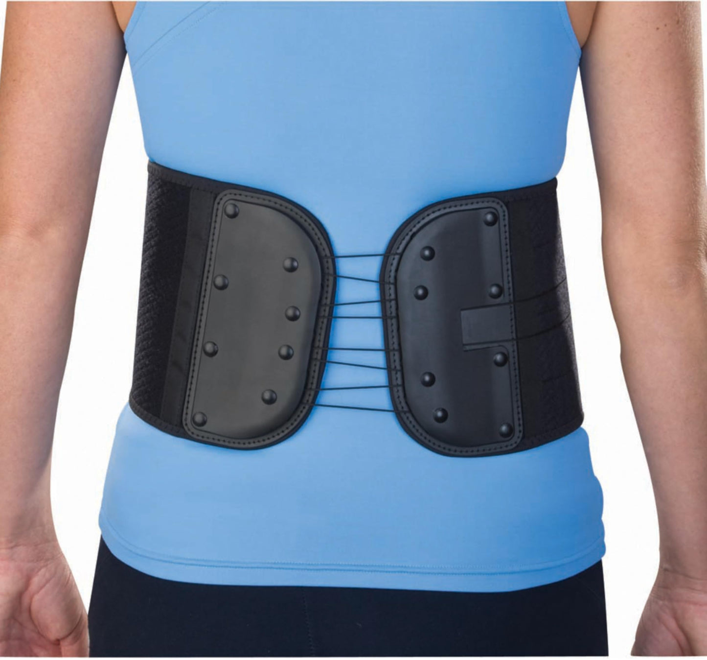 Mueller Sports Medicine Adjustable Back & Abdominal Support, Belt, Back Pain Relief Support for Men and Women, Ideal for Lower Back Pain, Weakness, Fatigue, Black, One Size
