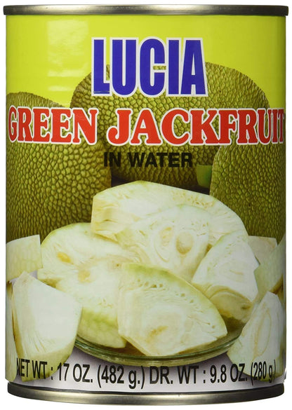 Lucia Green Jackfruit in Water (6 Pack, Total of 120oz)