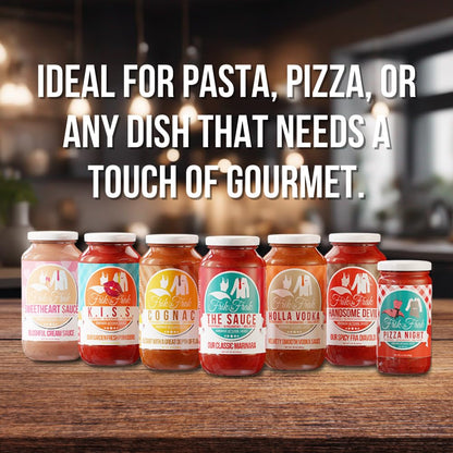 San Marzano Tomato Pasta Sauce by Frik & Frak, 6-Pack, No Sugar Added, No Preservatives, Gluten Free, 36 Month Shelf Life, Artisan Small Batch Crafted Pasta Sauces, K.I.S.S. Sauce, 24 Oz Jars