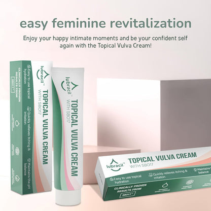 Vulva Moisture Cream - Daily Feminine Care Moisturizer Helping with Vaginal Dryness, Burning, Itching, Lubrication & Comfort for Women Estrogen Free, Non-GMO, Omega-7, Vitamin E, 1.76 Fl Oz, 1 Pack