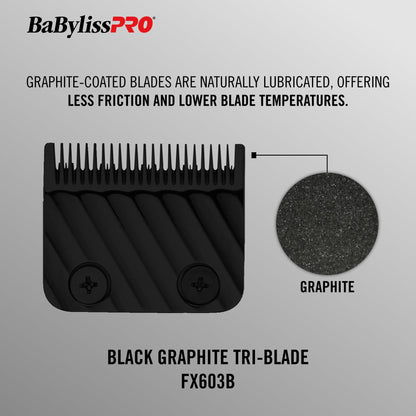 BaBylissPRO Replacement Clipper Tri-Blades for FX870, FX825, FX673 Clippers and most 2-hole blade systems