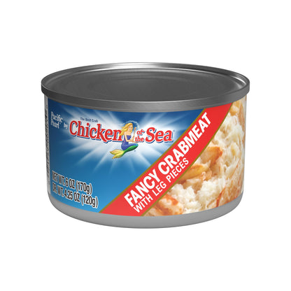Pacific Pearl Fancy Crabmeat with Leg Pieces 6 oz. Can (Pack of 12)