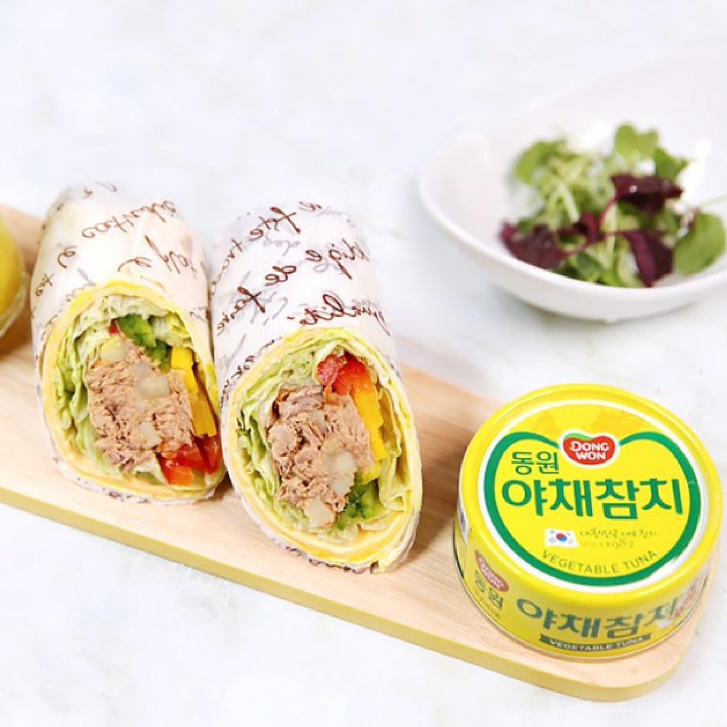 Dong-Won Korean Tuna Can with Vegetables 90g x 5 - Canned Tuna in Water for Gimbab, Pasta, Salads & Sandwiches - Ready-to-Eat Tuna Fish, Protein & Fiber Rich - Long Shelf Life, Convenient Groceries