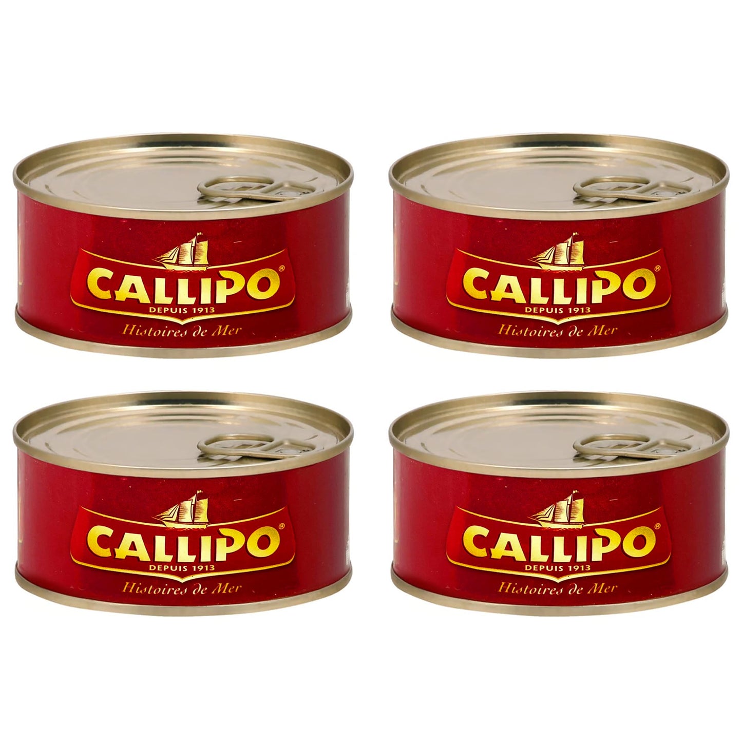 Italian Canned Tuna in Olive Oil Callipo 5.6 Oz (Pack of 4)